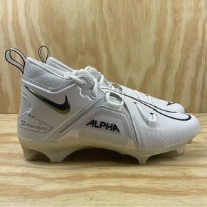 Nike Alpha Menace Pro 3 White Black Football Cleats CT6649-105 Men's Size 11